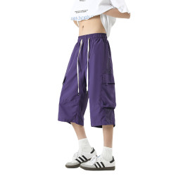 WASSUP NURAYA美式多口袋工裝短褲男夏寬松休閒七分直筒速乾中褲