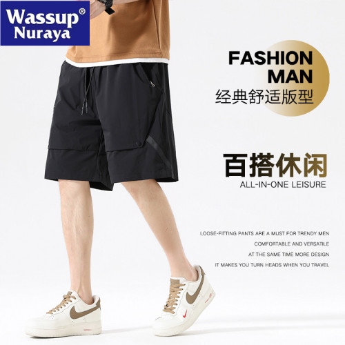WASSUP NURAYA工裝褲子男中褲寬松夏季速乾大褲衩薄款休閒5分短褲