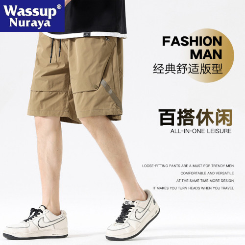 WASSUP NURAYA工裝褲子男中褲寬松夏季速乾大褲衩薄款休閒5分短褲