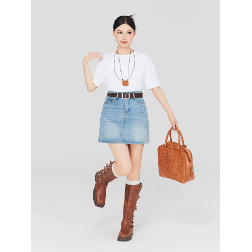 牛仔短裙女夏2025新款大碼胖mm高腰顯瘦遮肚包臀a字氣質系半身裙