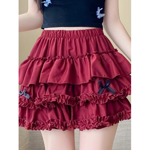 芭蕾風少女半身短裙百搭軟妹南瓜蛋糕裙A字高腰顯瘦防走光蓬蓬裙