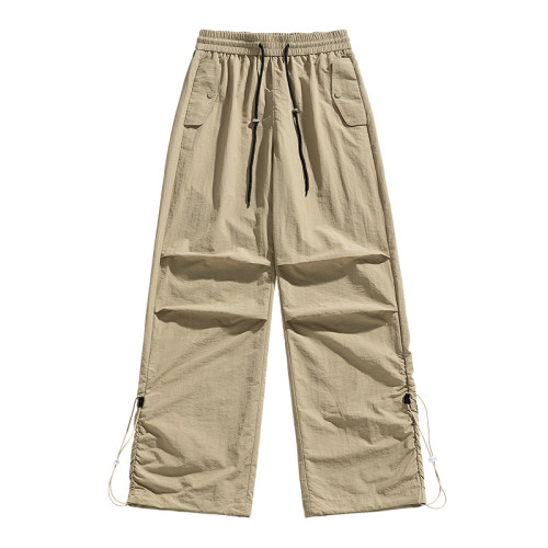 WASSUP NURAYA工裝戶外沖鋒褲男士春秋薄款潮牌寬鬆直筒休閒長褲