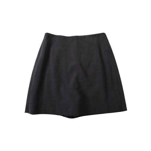 重磅牛貨！重工設計感裙褲~莫代爾羊毛拉鍊短裙女夏季高腰A字半裙