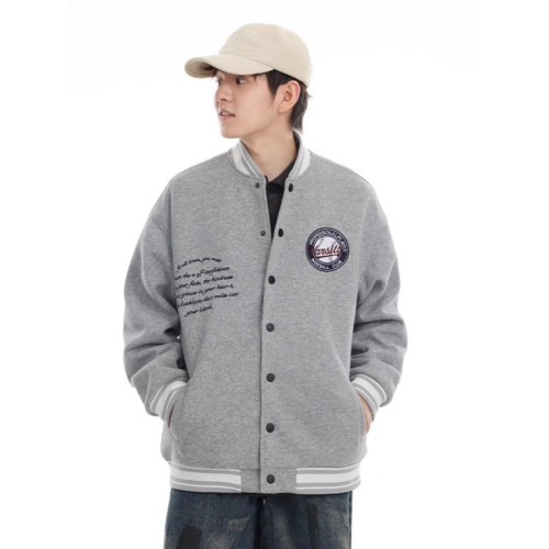 美式重磅棒球服外套男2025新款春季潮牌寬松休閒飛行員夾克
