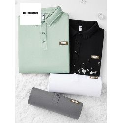 冰絲polo衫男士短袖夏季涼感透氣速乾翻領潮牌休閒T恤衫