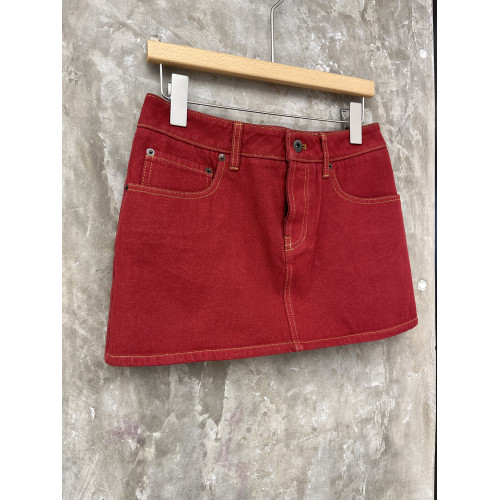 後口袋三角貼布安全牛仔半裙女夏新高腰顯瘦A字裙百搭包臀短裙子