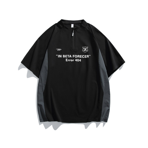 WASSUP Nuraya潮牌速乾短袖T恤男夏季半拉鍊圓領運動情侶休閒半袖 WASSUP Nuraya潮牌速乾短袖T恤男夏季半拉鍊圓領運動情侶休閒半袖