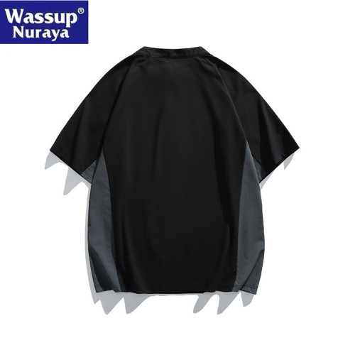 WASSUP Nuraya潮牌速乾短袖T恤男夏季半拉鍊圓領運動情侶休閒半袖 WASSUP Nuraya潮牌速乾短袖T恤男夏季半拉鍊圓領運動情侶休閒半袖
