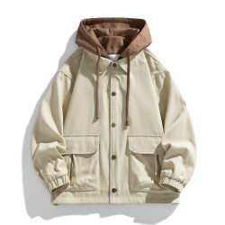 WASSUP Nuraya潮牌假兩件外套男春秋季寬鬆休閒百搭夾克情侶上款