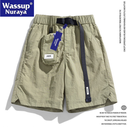 WASSUP Nuraya潮牌2024夏季收納變包速乾冰絲短褲運動休閒褲男女