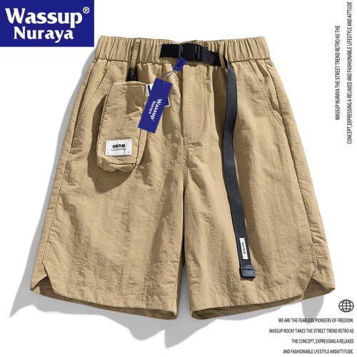 WASSUP Nuraya潮牌2024夏季收納變包速乾冰絲短褲運動休閒褲男女