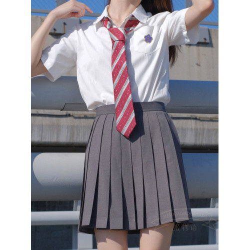 姬物語JK黑色半身女裙灰色百褶裙短裙大碼紺色jk裙狗短畢業長裙子