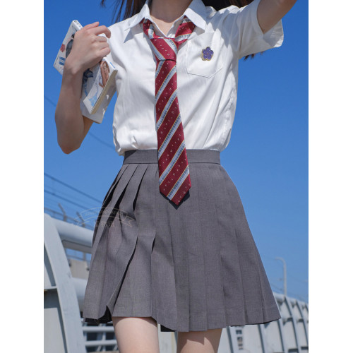 姬物語JK黑色半身女裙灰色百褶裙短裙大碼紺色jk裙狗短畢業長裙子