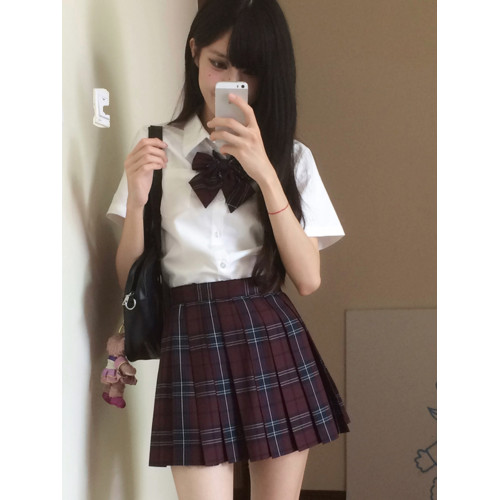 花千豬原創 小澄中襯衫     學院風基礎款白色短袖jk製服內搭上衣