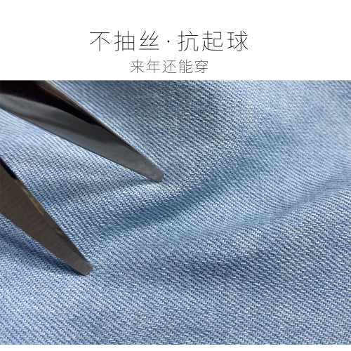 牛仔襯衫女polo半袖夏季設計感小衆襯衣港風復古藍色短袖上衣外套