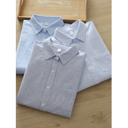 韓範文藝小清新竪條紋寬鬆純棉牛津紡通勤襯衫女長袖打底衫內搭潮