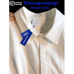 wassup純棉白色襯衫女春夏秋季防曬設計感小衆小個子內搭曡穿襯衣