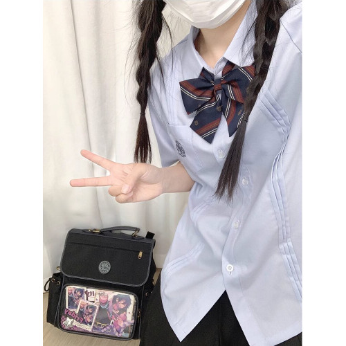 夏日和風鈴 禾玲中 基礎款風琴褶原創JK製服短袖襯衫日系學院風
