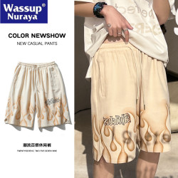 WASSUP NURAYA美式潮牌短褲男夏季寬鬆五分褲休閒跑步籃球運動褲
