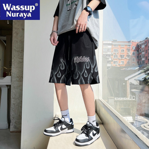 WASSUP NURAYA美式潮牌短褲男夏季寬鬆五分褲休閒跑步籃球運動褲