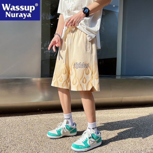 WASSUP NURAYA美式潮牌短褲男夏季寬鬆五分褲休閒跑步籃球運動褲