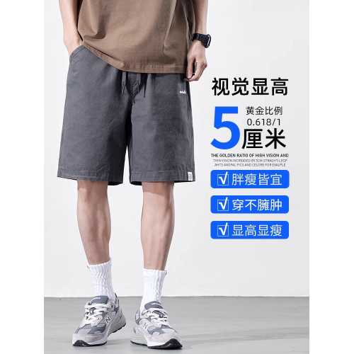 啄木鳥純棉短褲男夏季薄款寬松外穿2025新款大碼休閒工裝五分褲K
