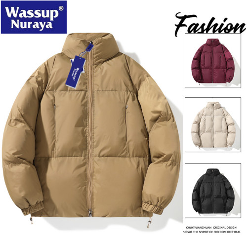 WASSUP Nuraya潮牌立領棉服男冬季保暖麵包服情侶百搭加厚外套