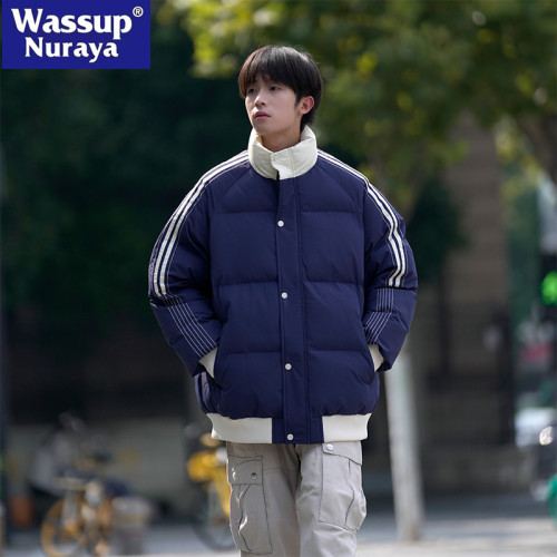 WASSUP NURAYA立領棉衣男冬季新款美式休閒百搭保暖加厚情侶棉襖