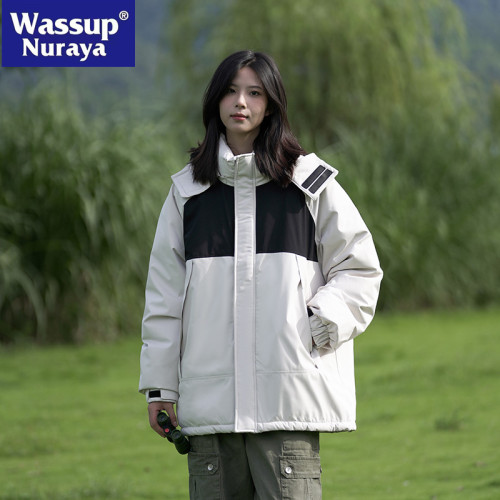 WASSUP NURAYA情侶沖鋒羽絨服男女冬季防風保暖戶外登山青年外套