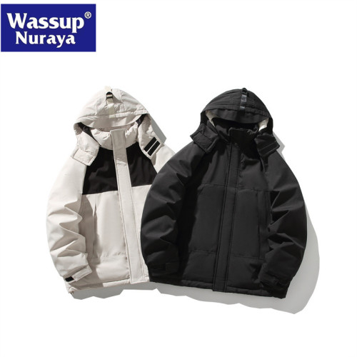 WASSUP NURAYA情侶沖鋒羽絨服男女冬季防風保暖戶外登山青年外套
