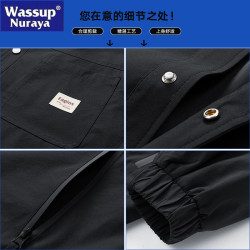 WASSUP Nuraya潮牌外套男2025春秋寬松翻領夾克痞帥襯衫休閒上衣