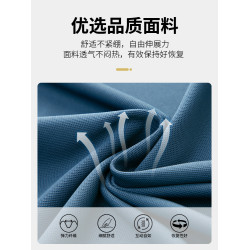 【桑蠶絲】啄木鳥翻領短袖男士polo衫夏季薄款父親口袋爸爸裝t恤C