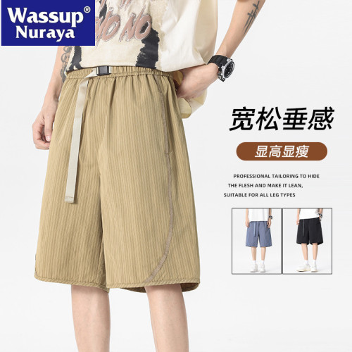 WASSUP NURAYA日系薄款冰絲五分褲男夏季速乾短褲戶外休閒運動褲