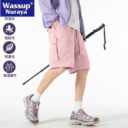 WASSUP NURAYA工裝短褲男透氣2025年夏季寬鬆直筒休閒冰絲五分褲