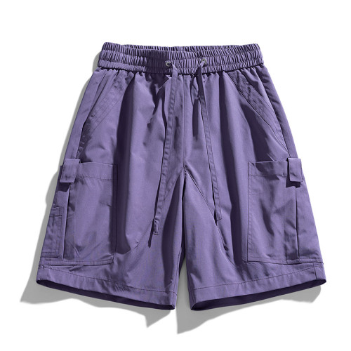 WASSUP NURAYA工裝短褲男透氣2025年夏季寬鬆直筒休閒冰絲五分褲