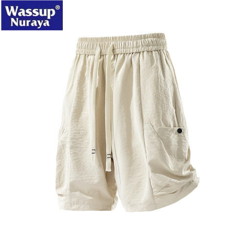 WASSUP Nuraya潮牌工裝短褲男夏季透氣寬松濶腿運動休閒五分褲子