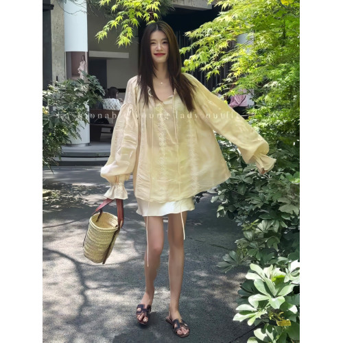 2025年夏季休閒時尚套裝女氣質高級感無袖馬甲小西裝濶腿褲兩件套
