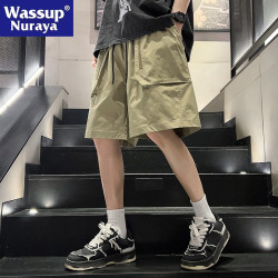 WASSUP NURAYA美式工裝短褲立體大口袋五分休閒運動褲男夏季中褲