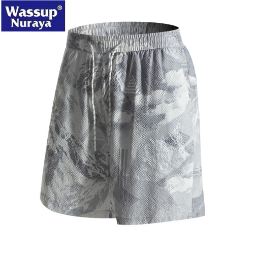 WASSUP Nuraya潮牌戶外UPF100+防曬迷彩短褲男休閒運動三防五分褲