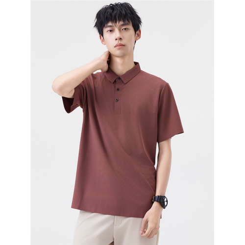 日系休閒短袖POLO衫男2025夏季薄款涼感華夫格無痕面料半袖上衣