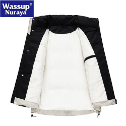 WASSUP Nuraya潮牌立領輕薄羽絨服男冬季新款棉服日系白鴨絨外套