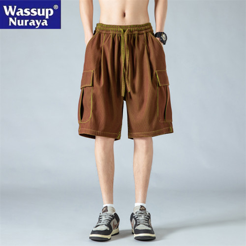 WASSUP NURAYA美式潮牌工裝短褲男夏季速乾透氣休閒痞帥五分褲子