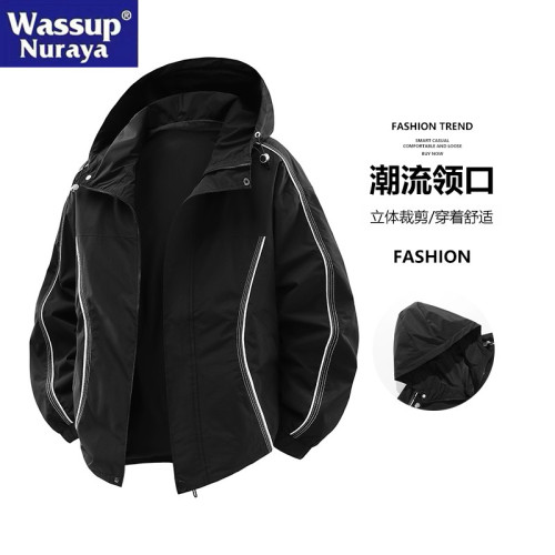 WASSUP Nuraya潮牌山系防水沖鋒外套男2025春秋新款青年戶外夾克