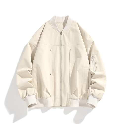 WASSUP Nuraya潮牌美式飛行夾克外套男春秋復古情侶高街棒球服男
