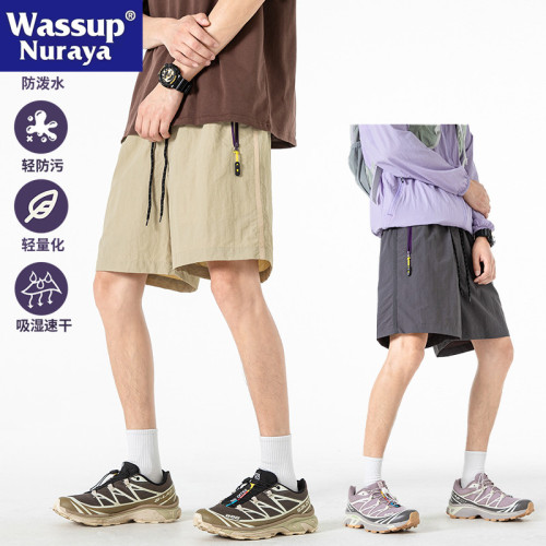 WASSUP NURAYA工裝短褲男士夏季戶外透氣冰絲休閒寬鬆潮牌五分褲