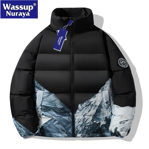WASSUP Nuraya潮牌白鴨絨羽絨服男冬季短款冬裝立領情侶青年外套
