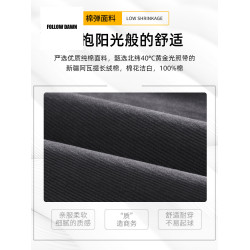 伐木工裝褲男士純棉直筒寬松潮牌多口袋濶腿休閒褲子春秋
