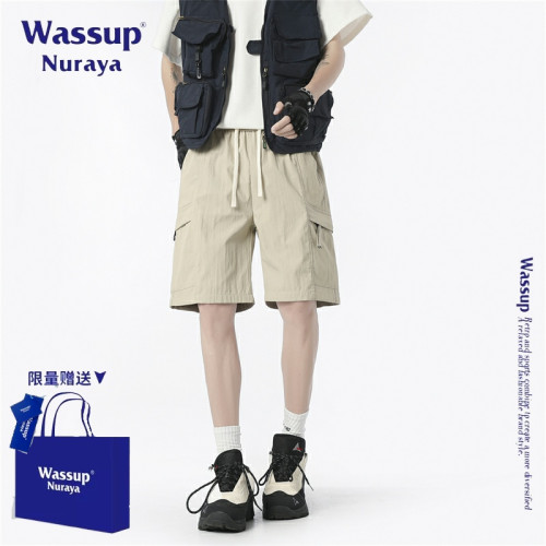 WASSUP NURAYA美式潮牌寬松休閒短褲男夏季新款速乾冰絲五分褲子