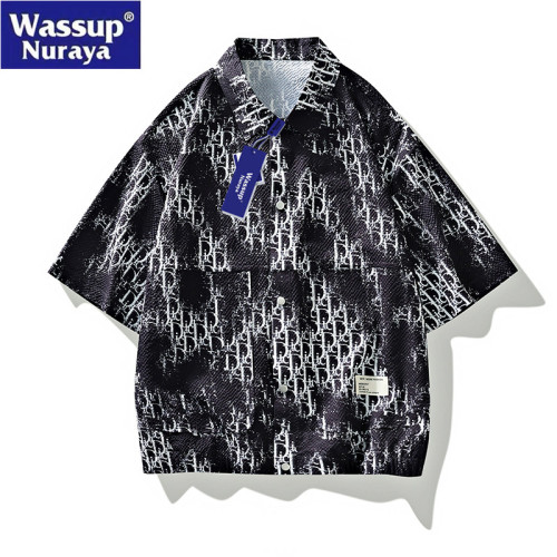 WASSUP Nuraya潮牌短袖襯衫男夏季2025新款美式百搭寬松工裝襯衣