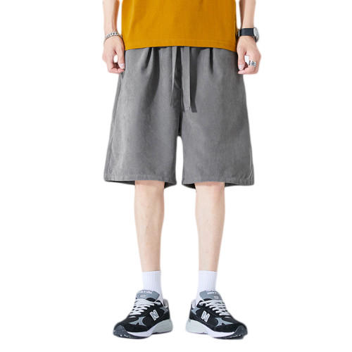 WASSUP NURAYA麂皮絨休閒短褲男情侶青少年夏季運動五分褲沙灘褲